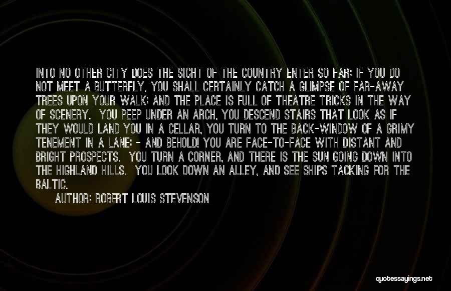 Robert Louis Stevenson Quotes: Into No Other City Does The Sight Of The Country Enter So Far; If You Do Not Meet A Butterfly,