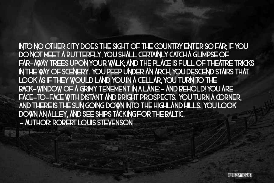 Robert Louis Stevenson Quotes: Into No Other City Does The Sight Of The Country Enter So Far; If You Do Not Meet A Butterfly,
