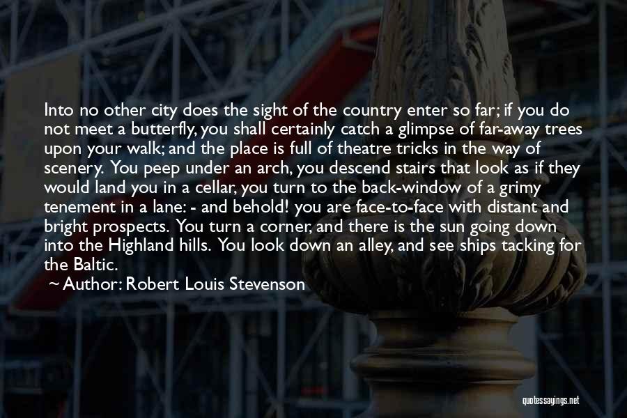 Robert Louis Stevenson Quotes: Into No Other City Does The Sight Of The Country Enter So Far; If You Do Not Meet A Butterfly,