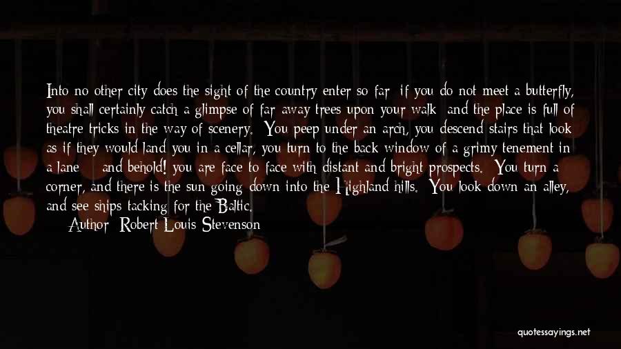 Robert Louis Stevenson Quotes: Into No Other City Does The Sight Of The Country Enter So Far; If You Do Not Meet A Butterfly,