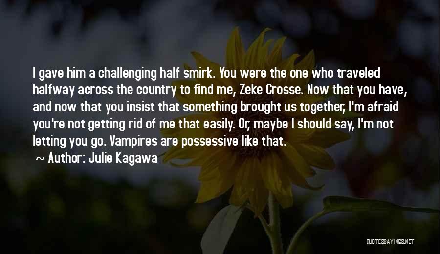 Julie Kagawa Quotes: I Gave Him A Challenging Half Smirk. You Were The One Who Traveled Halfway Across The Country To Find Me,