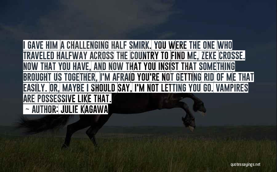 Julie Kagawa Quotes: I Gave Him A Challenging Half Smirk. You Were The One Who Traveled Halfway Across The Country To Find Me,