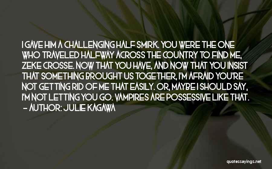 Julie Kagawa Quotes: I Gave Him A Challenging Half Smirk. You Were The One Who Traveled Halfway Across The Country To Find Me,