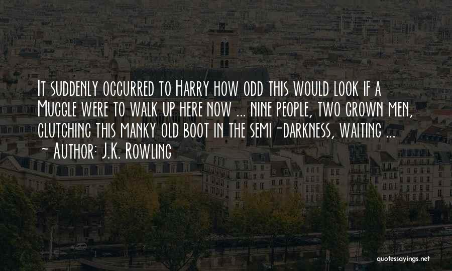 J.K. Rowling Quotes: It Suddenly Occurred To Harry How Odd This Would Look If A Muggle Were To Walk Up Here Now ...