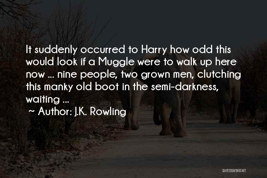 J.K. Rowling Quotes: It Suddenly Occurred To Harry How Odd This Would Look If A Muggle Were To Walk Up Here Now ...