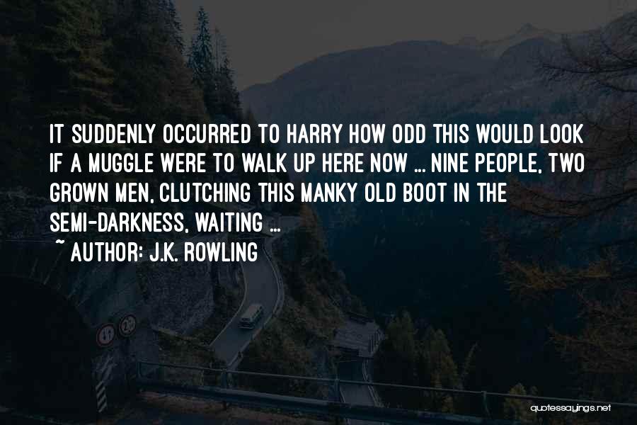 J.K. Rowling Quotes: It Suddenly Occurred To Harry How Odd This Would Look If A Muggle Were To Walk Up Here Now ...