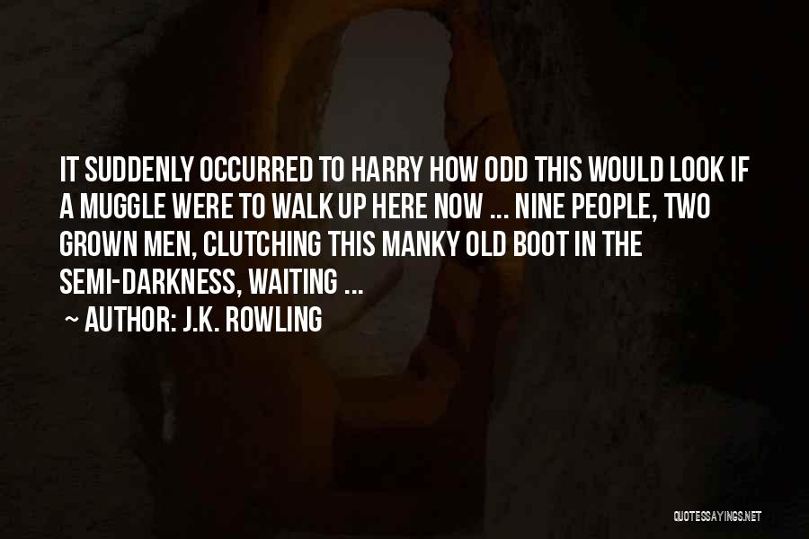 J.K. Rowling Quotes: It Suddenly Occurred To Harry How Odd This Would Look If A Muggle Were To Walk Up Here Now ...