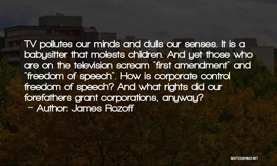 James Rozoff Quotes: Tv Pollutes Our Minds And Dulls Our Senses. It Is A Babysitter That Molests Children. And Yet Those Who Are