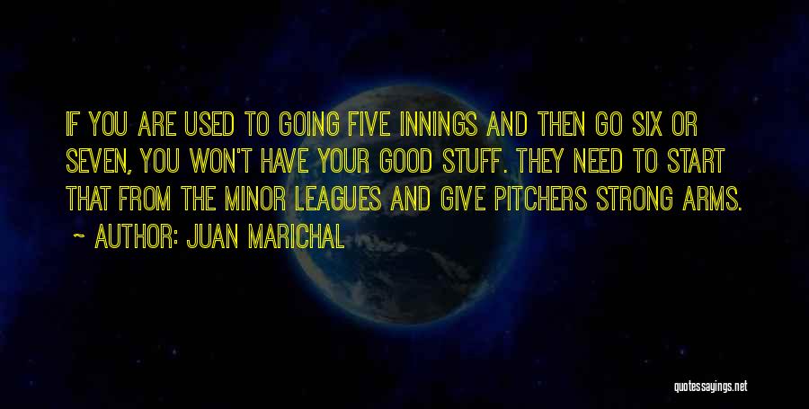 Juan Marichal Quotes: If You Are Used To Going Five Innings And Then Go Six Or Seven, You Won't Have Your Good Stuff.