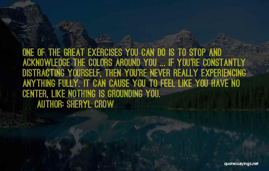 Sheryl Crow Quotes: One Of The Great Exercises You Can Do Is To Stop And Acknowledge The Colors Around You ... If You're