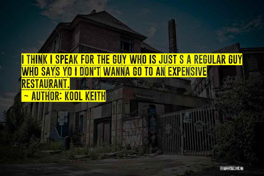 Kool Keith Quotes: I Think I Speak For The Guy Who Is Just S A Regular Guy Who Says Yo I Don't Wanna