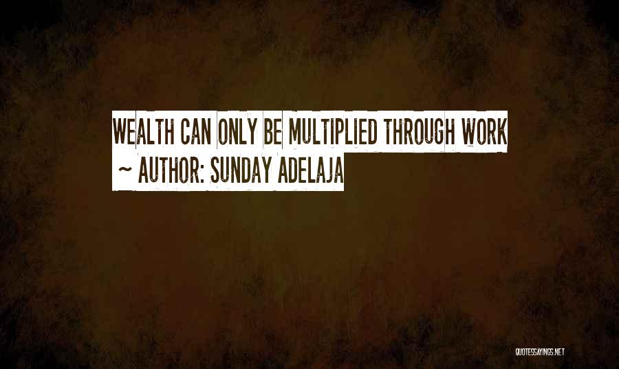 Sunday Adelaja Quotes: Wealth Can Only Be Multiplied Through Work