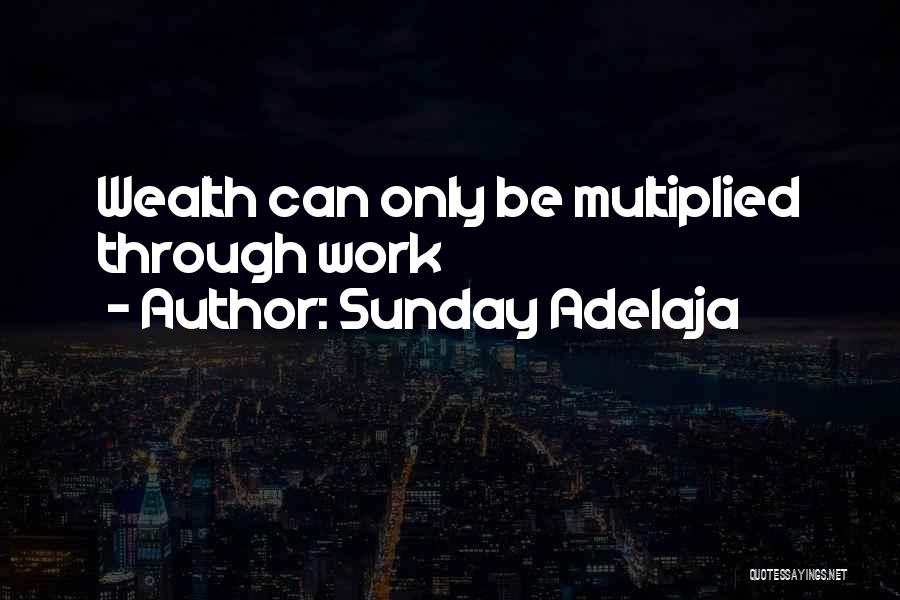 Sunday Adelaja Quotes: Wealth Can Only Be Multiplied Through Work