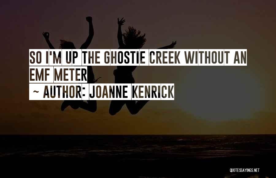 JoAnne Kenrick Quotes: So I'm Up The Ghostie Creek Without An Emf Meter