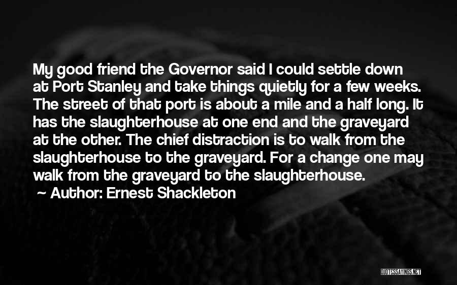 Ernest Shackleton Quotes: My Good Friend The Governor Said I Could Settle Down At Port Stanley And Take Things Quietly For A Few