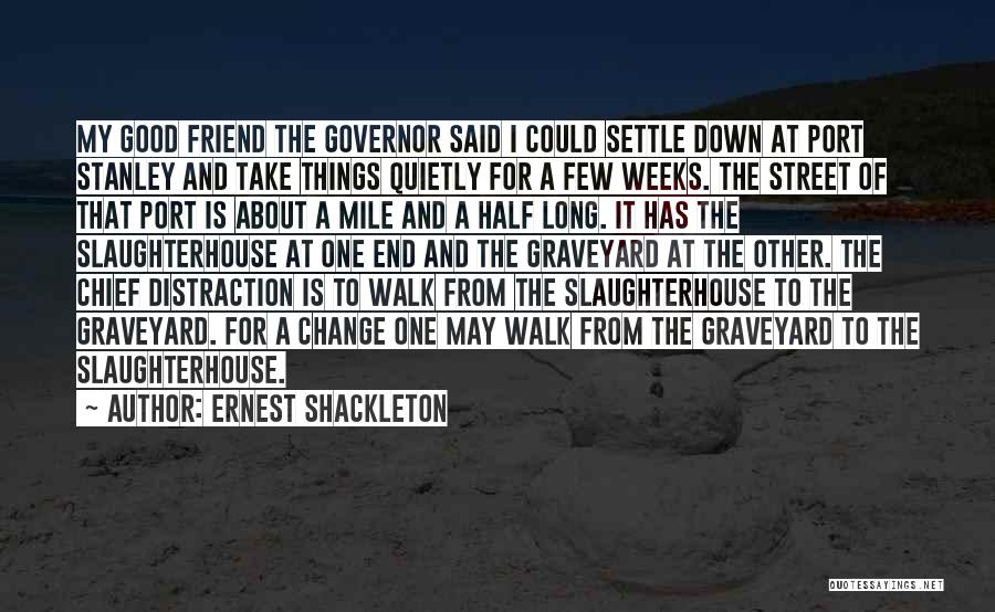 Ernest Shackleton Quotes: My Good Friend The Governor Said I Could Settle Down At Port Stanley And Take Things Quietly For A Few