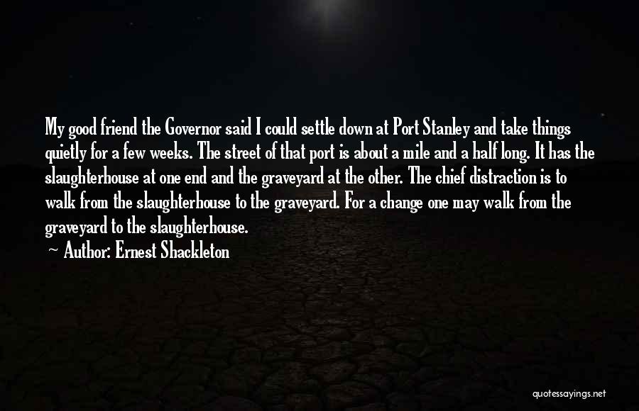 Ernest Shackleton Quotes: My Good Friend The Governor Said I Could Settle Down At Port Stanley And Take Things Quietly For A Few