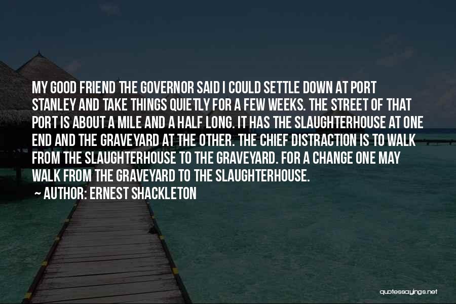 Ernest Shackleton Quotes: My Good Friend The Governor Said I Could Settle Down At Port Stanley And Take Things Quietly For A Few