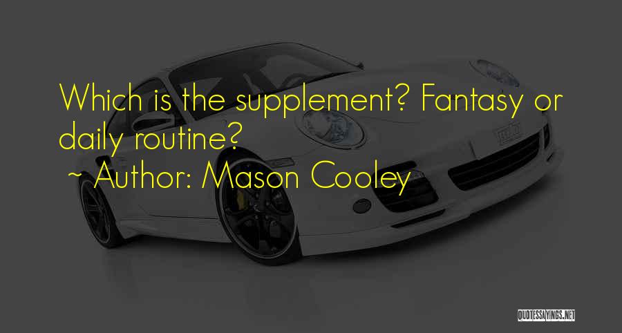 Mason Cooley Quotes: Which Is The Supplement? Fantasy Or Daily Routine?