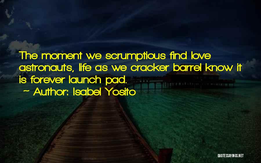 Isabel Yosito Quotes: The Moment We Scrumptious Find Love Astronauts, Life As We Cracker Barrel Know It Is Forever Launch Pad.
