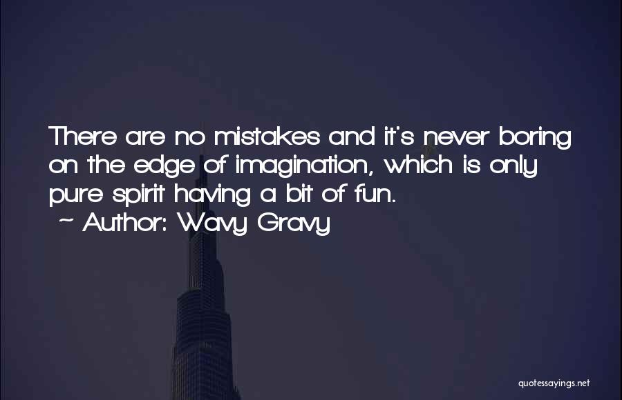 Wavy Gravy Quotes: There Are No Mistakes And It's Never Boring On The Edge Of Imagination, Which Is Only Pure Spirit Having A