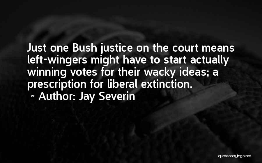 Jay Severin Quotes: Just One Bush Justice On The Court Means Left-wingers Might Have To Start Actually Winning Votes For Their Wacky Ideas;