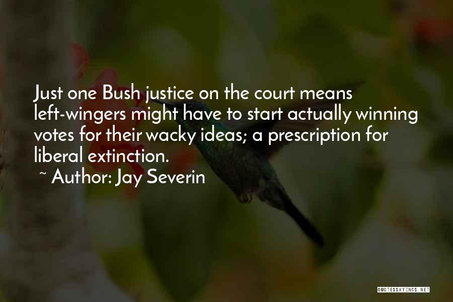 Jay Severin Quotes: Just One Bush Justice On The Court Means Left-wingers Might Have To Start Actually Winning Votes For Their Wacky Ideas;