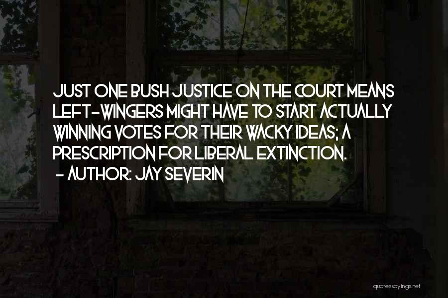 Jay Severin Quotes: Just One Bush Justice On The Court Means Left-wingers Might Have To Start Actually Winning Votes For Their Wacky Ideas;