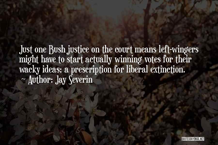 Jay Severin Quotes: Just One Bush Justice On The Court Means Left-wingers Might Have To Start Actually Winning Votes For Their Wacky Ideas;