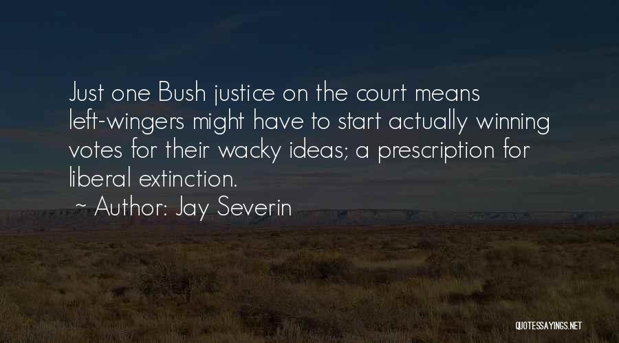 Jay Severin Quotes: Just One Bush Justice On The Court Means Left-wingers Might Have To Start Actually Winning Votes For Their Wacky Ideas;