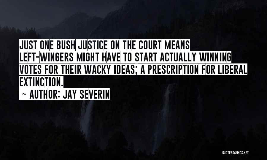 Jay Severin Quotes: Just One Bush Justice On The Court Means Left-wingers Might Have To Start Actually Winning Votes For Their Wacky Ideas;
