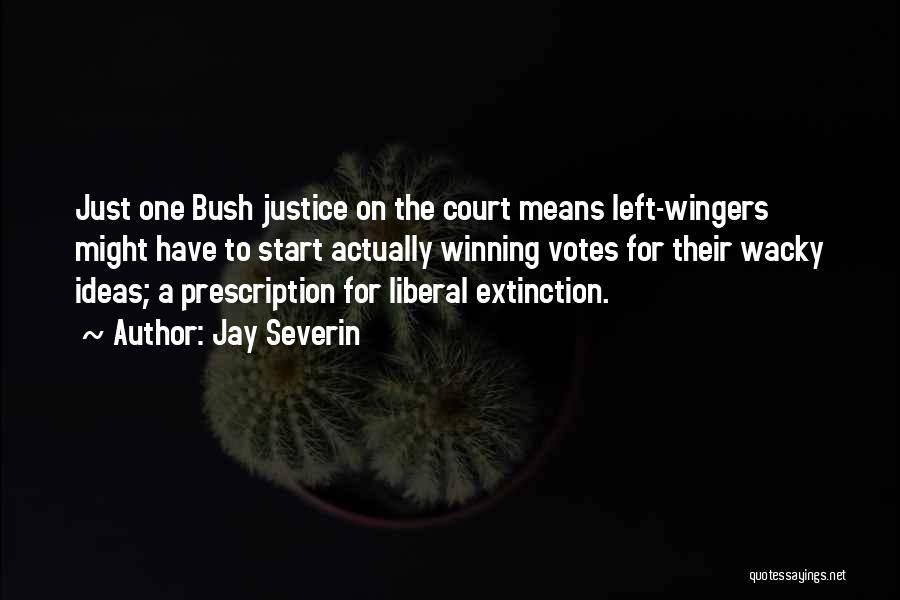 Jay Severin Quotes: Just One Bush Justice On The Court Means Left-wingers Might Have To Start Actually Winning Votes For Their Wacky Ideas;