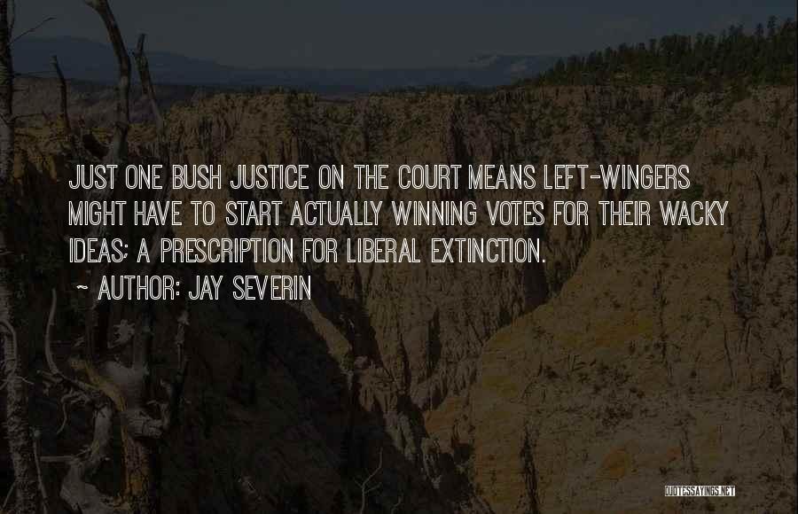 Jay Severin Quotes: Just One Bush Justice On The Court Means Left-wingers Might Have To Start Actually Winning Votes For Their Wacky Ideas;