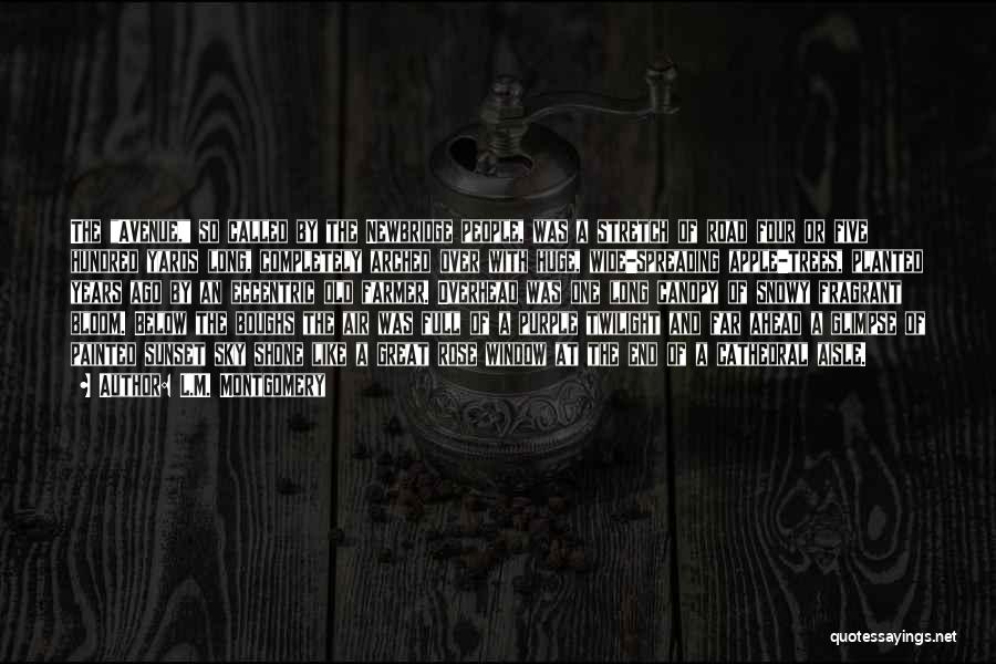 L.M. Montgomery Quotes: The Avenue, So Called By The Newbridge People, Was A Stretch Of Road Four Or Five Hundred Yards Long, Completely