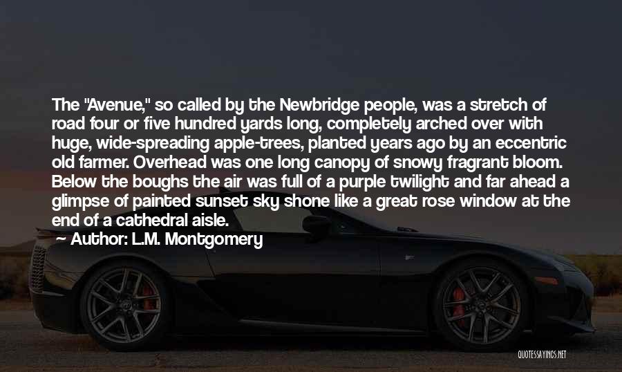 L.M. Montgomery Quotes: The Avenue, So Called By The Newbridge People, Was A Stretch Of Road Four Or Five Hundred Yards Long, Completely