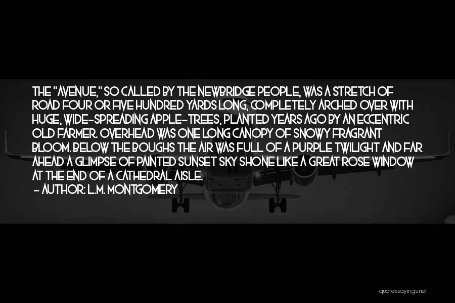 L.M. Montgomery Quotes: The Avenue, So Called By The Newbridge People, Was A Stretch Of Road Four Or Five Hundred Yards Long, Completely