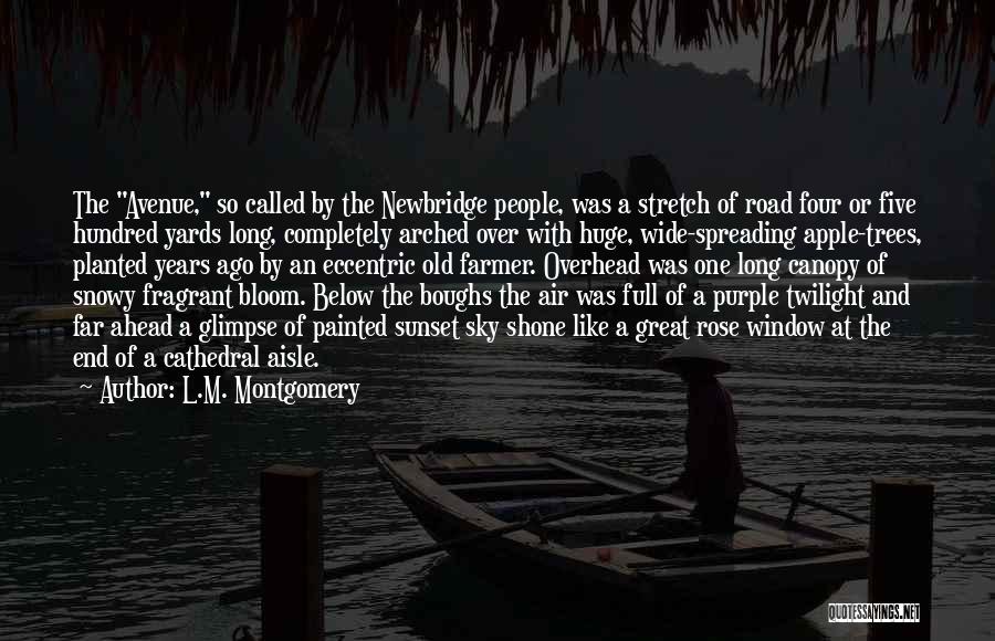 L.M. Montgomery Quotes: The Avenue, So Called By The Newbridge People, Was A Stretch Of Road Four Or Five Hundred Yards Long, Completely