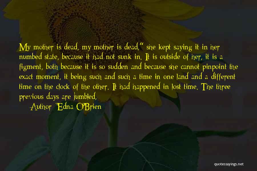 Edna O'Brien Quotes: My Mother Is Dead, My Mother Is Dead, She Kept Saying It In Her Numbed State, Because It Had Not