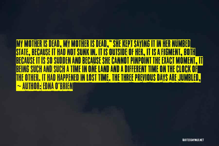 Edna O'Brien Quotes: My Mother Is Dead, My Mother Is Dead, She Kept Saying It In Her Numbed State, Because It Had Not