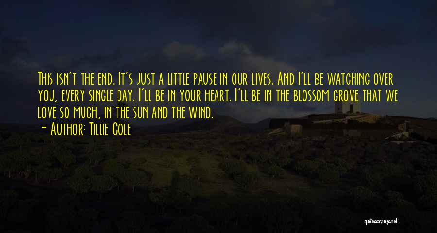 Tillie Cole Quotes: This Isn't The End. It's Just A Little Pause In Our Lives. And I'll Be Watching Over You, Every Single