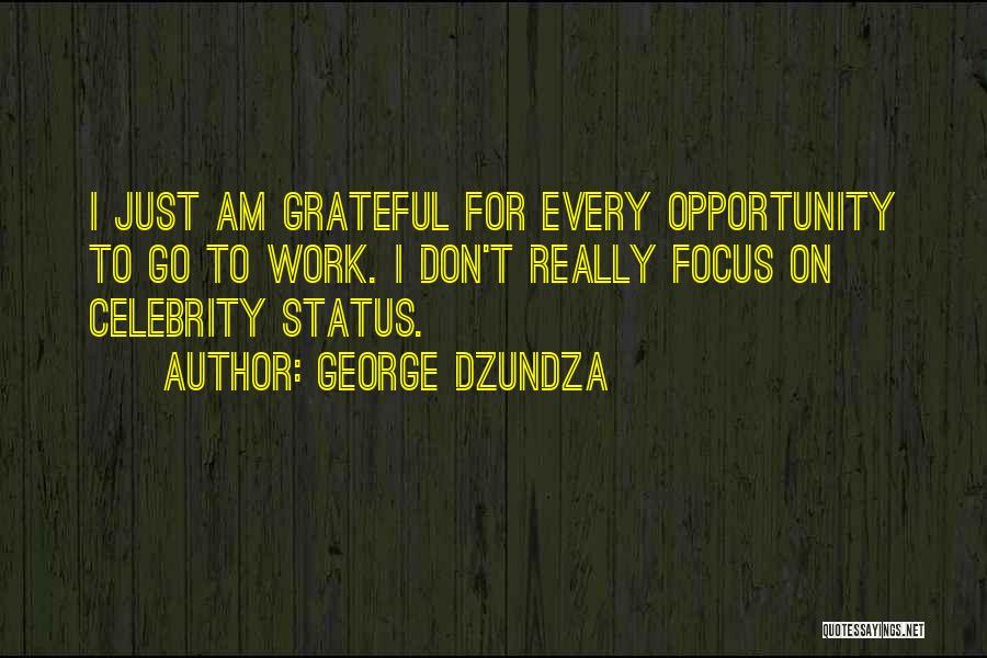 George Dzundza Quotes: I Just Am Grateful For Every Opportunity To Go To Work. I Don't Really Focus On Celebrity Status.