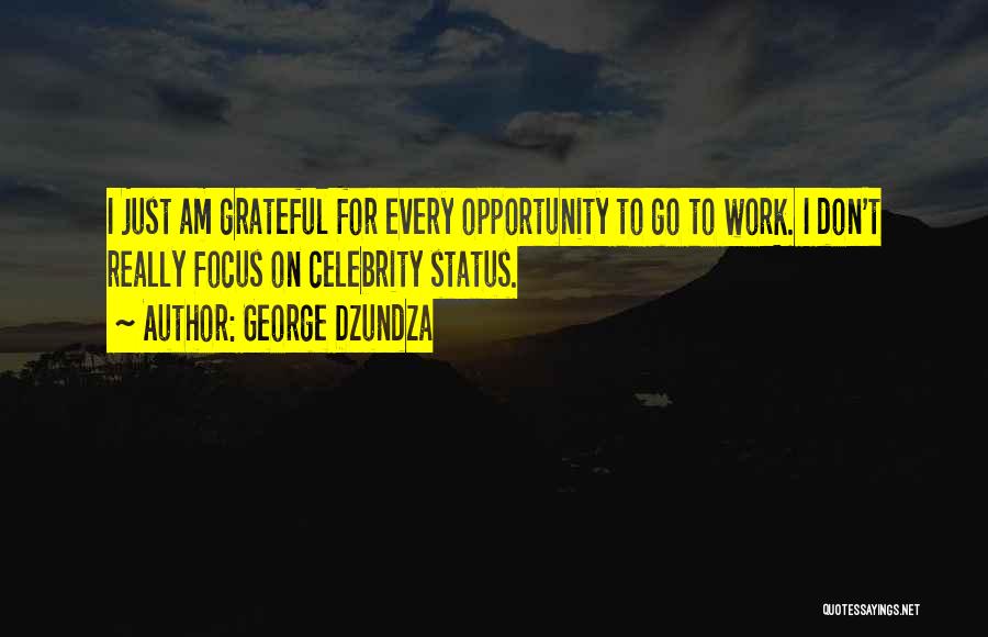 George Dzundza Quotes: I Just Am Grateful For Every Opportunity To Go To Work. I Don't Really Focus On Celebrity Status.