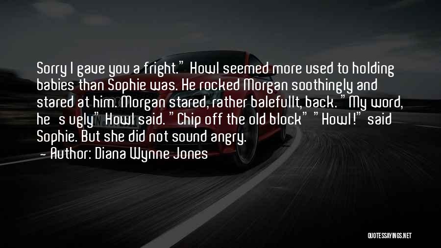 Diana Wynne Jones Quotes: Sorry I Gave You A Fright. Howl Seemed More Used To Holding Babies Than Sophie Was. He Rocked Morgan Soothingly