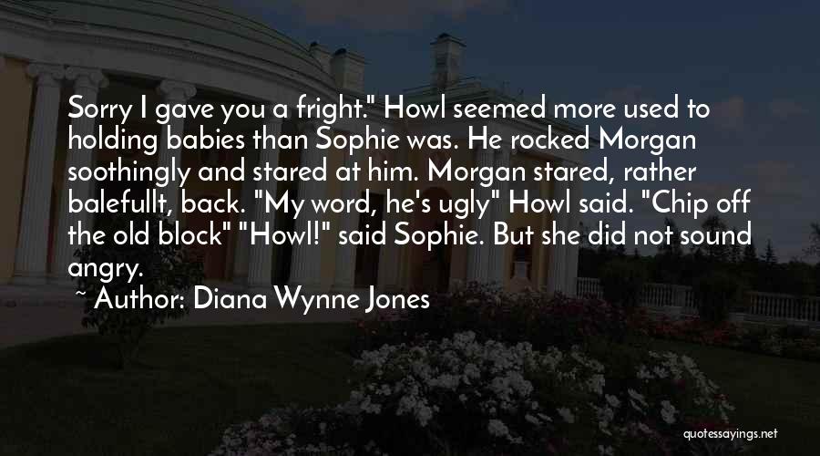 Diana Wynne Jones Quotes: Sorry I Gave You A Fright. Howl Seemed More Used To Holding Babies Than Sophie Was. He Rocked Morgan Soothingly