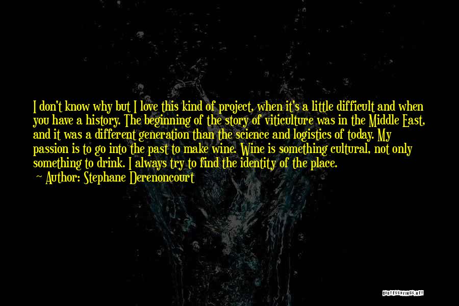 Stephane Derenoncourt Quotes: I Don't Know Why But I Love This Kind Of Project, When It's A Little Difficult And When You Have