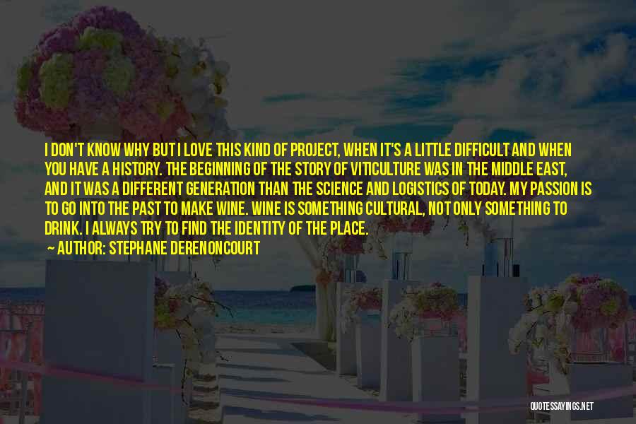 Stephane Derenoncourt Quotes: I Don't Know Why But I Love This Kind Of Project, When It's A Little Difficult And When You Have