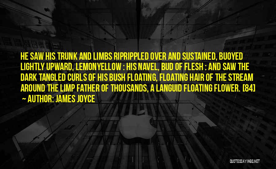 James Joyce Quotes: He Saw His Trunk And Limbs Riprippled Over And Sustained, Buoyed Lightly Upward, Lemonyellow : His Navel, Bud Of Flesh