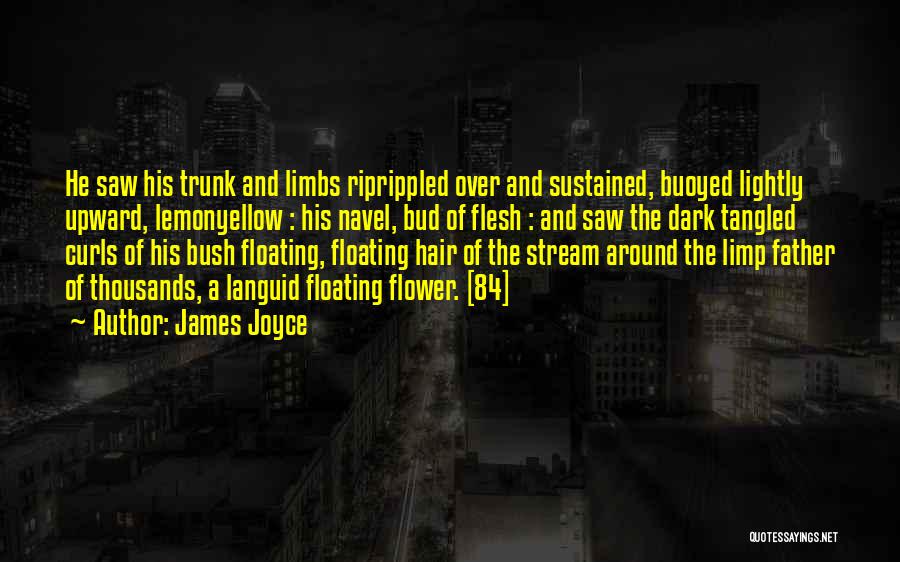 James Joyce Quotes: He Saw His Trunk And Limbs Riprippled Over And Sustained, Buoyed Lightly Upward, Lemonyellow : His Navel, Bud Of Flesh