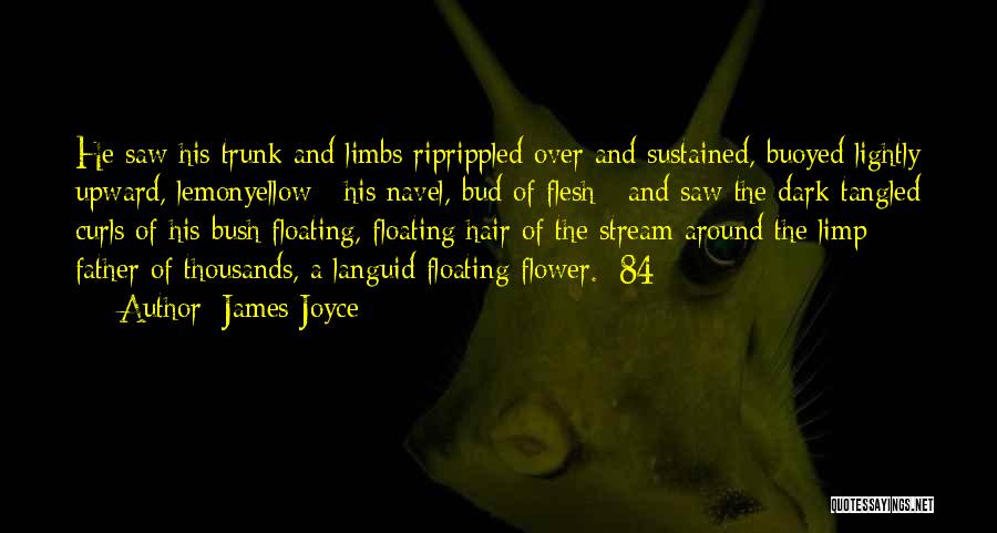 James Joyce Quotes: He Saw His Trunk And Limbs Riprippled Over And Sustained, Buoyed Lightly Upward, Lemonyellow : His Navel, Bud Of Flesh