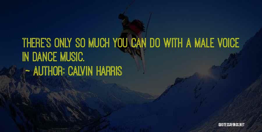 Calvin Harris Quotes: There's Only So Much You Can Do With A Male Voice In Dance Music.